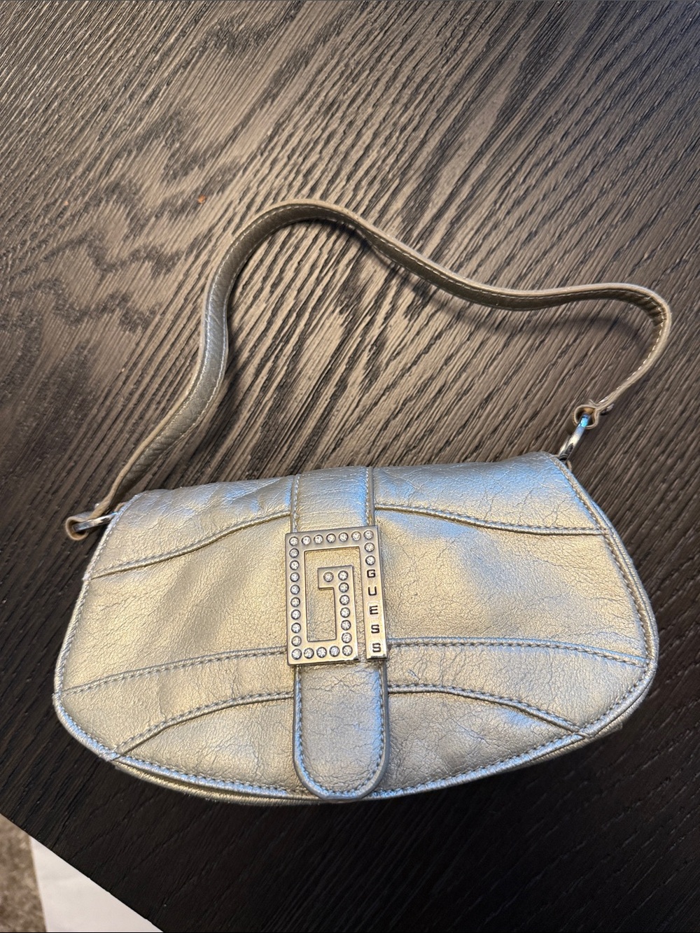 GUESS Y2K Vintage Women's Beige Shoulder Bag purse